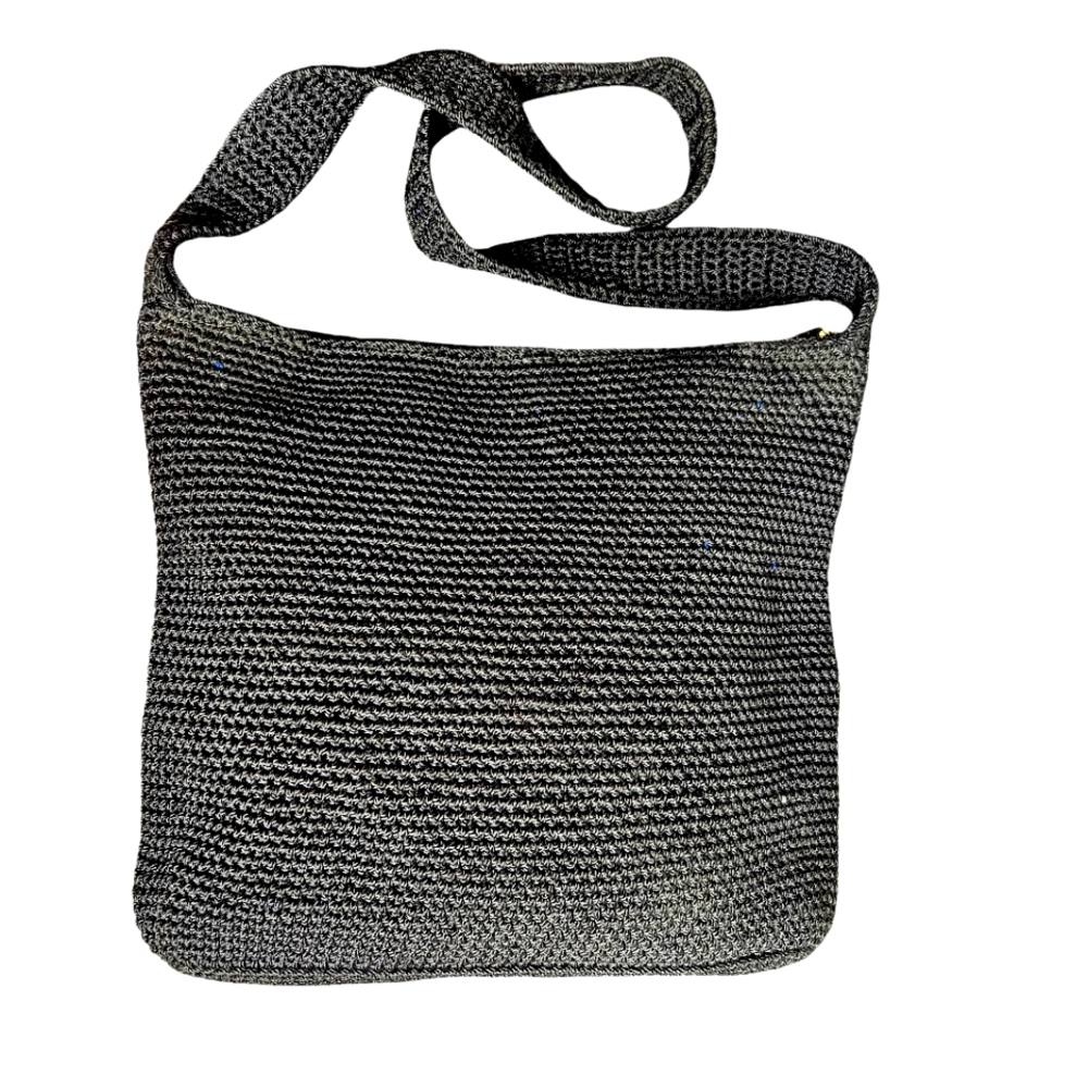 The Sak Vintage Crocheted Shoulder Bag Black